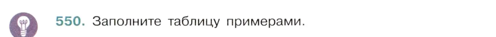 Условие номер 550 (страница 100) гдз по русскому языку 6 класс Баранов, Ладыженская, учебник 2 часть