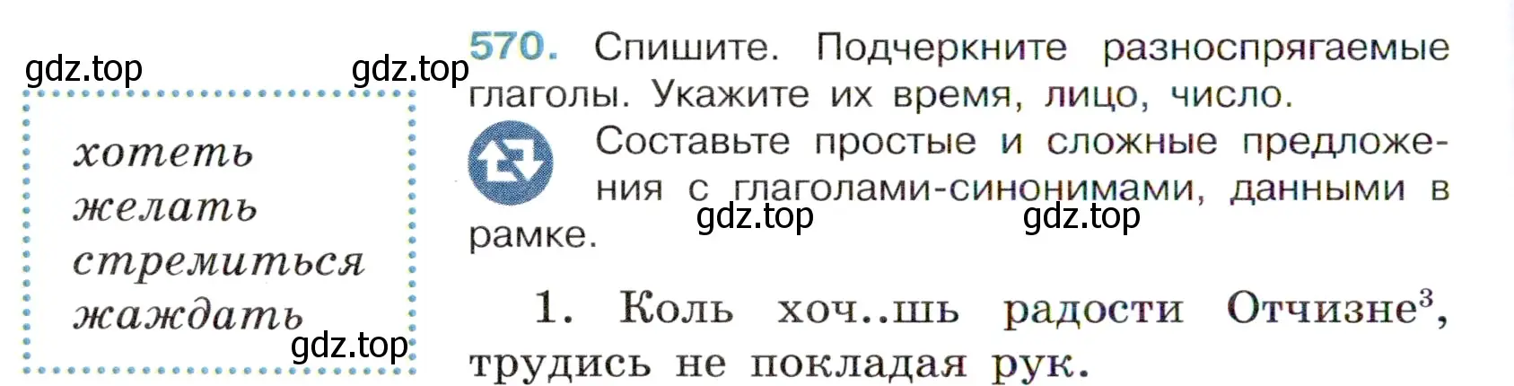 Условие номер 570 (страница 110) гдз по русскому языку 6 класс Баранов, Ладыженская, учебник 2 часть