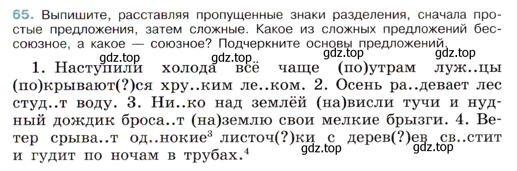 Условие номер 65 (страница 31) гдз по русскому языку 6 класс Баранов, Ладыженская, учебник 1 часть