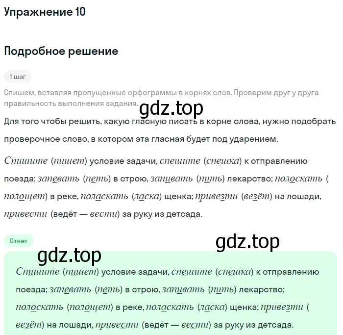 Решение номер 10 (страница 7) гдз по русскому языку 6 класс Баранов, Ладыженская, учебник 1 часть