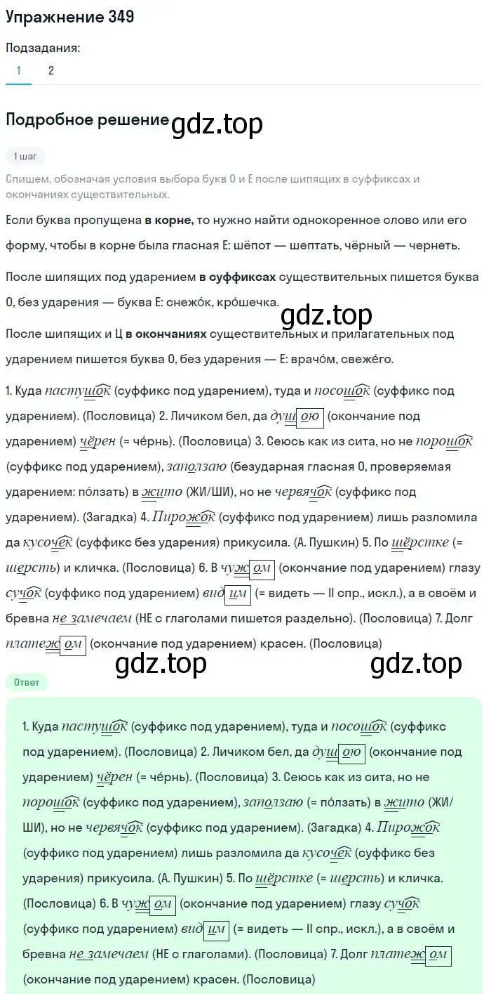 Решение номер 349 (страница 162) гдз по русскому языку 6 класс Баранов, Ладыженская, учебник 1 часть