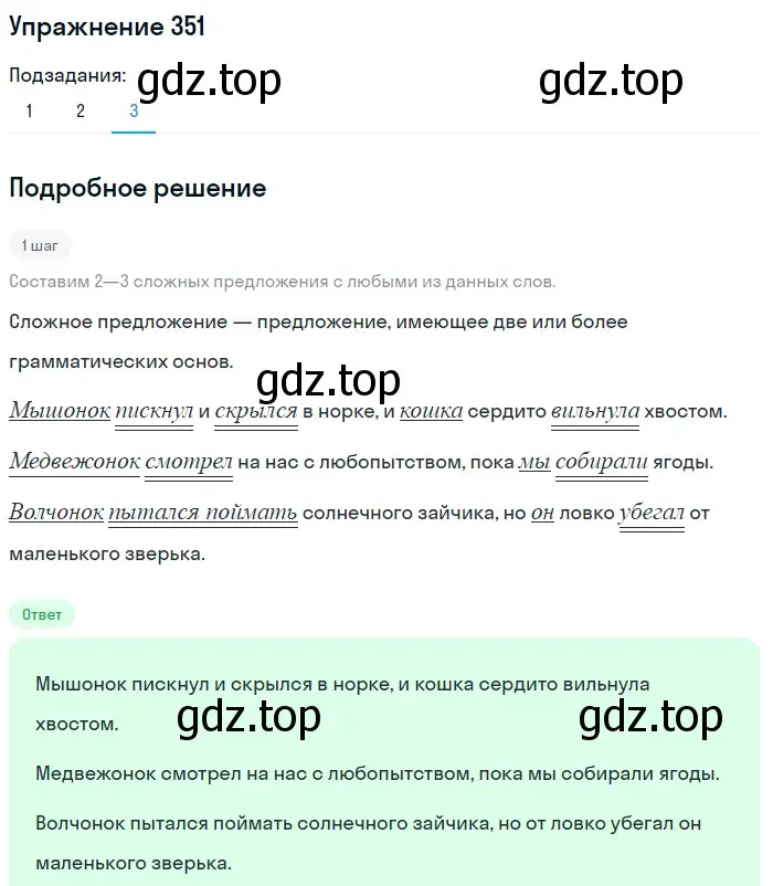 Решение номер 351 (страница 163) гдз по русскому языку 6 класс Баранов, Ладыженская, учебник 1 часть