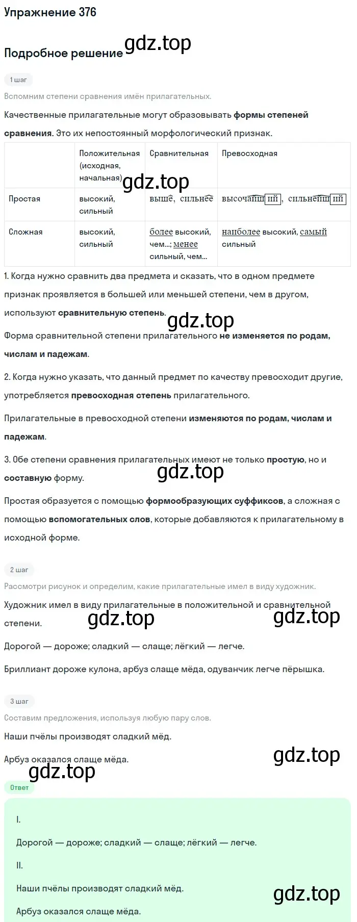 Решение номер 376 (страница 11) гдз по русскому языку 6 класс Баранов, Ладыженская, учебник 2 часть