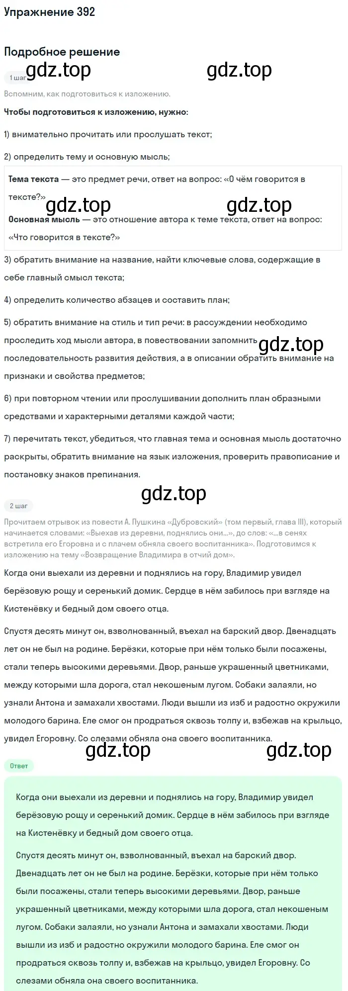 Решение номер 392 (страница 19) гдз по русскому языку 6 класс Баранов, Ладыженская, учебник 2 часть