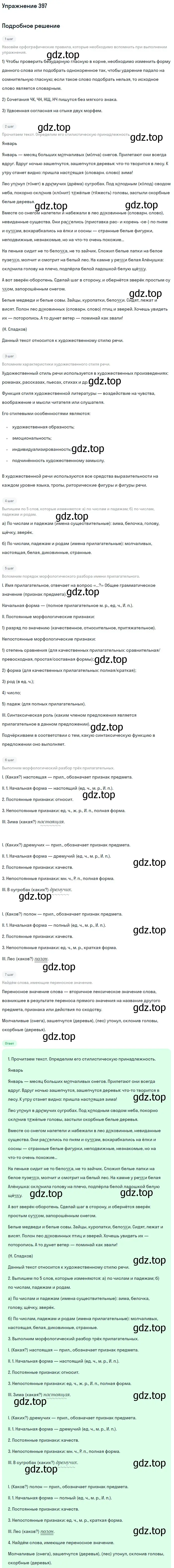 Решение номер 397 (страница 23) гдз по русскому языку 6 класс Баранов, Ладыженская, учебник 2 часть