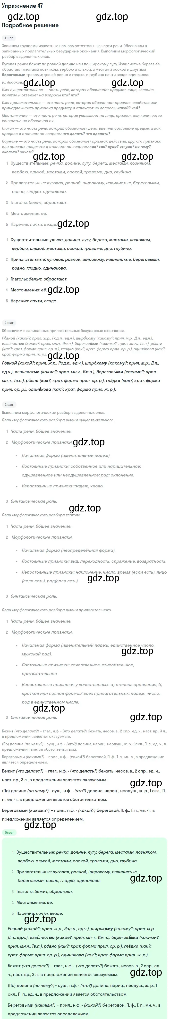 Решение номер 47 (страница 24) гдз по русскому языку 6 класс Баранов, Ладыженская, учебник 1 часть