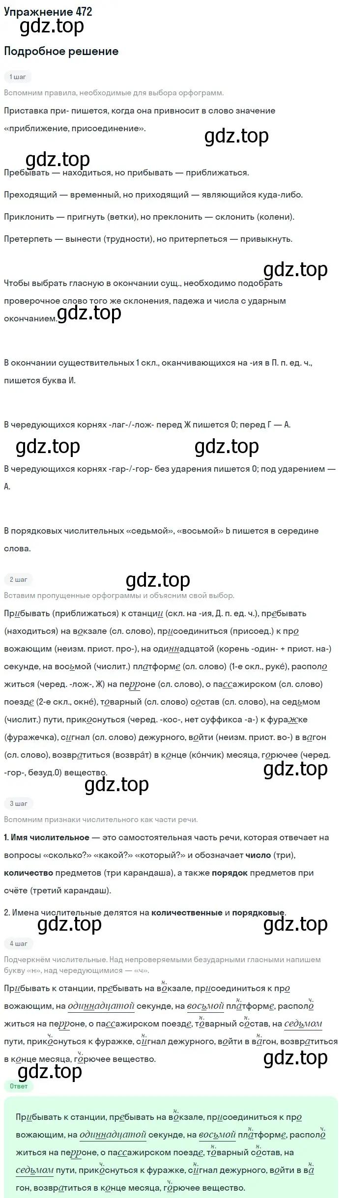 Решение номер 472 (страница 60) гдз по русскому языку 6 класс Баранов, Ладыженская, учебник 2 часть