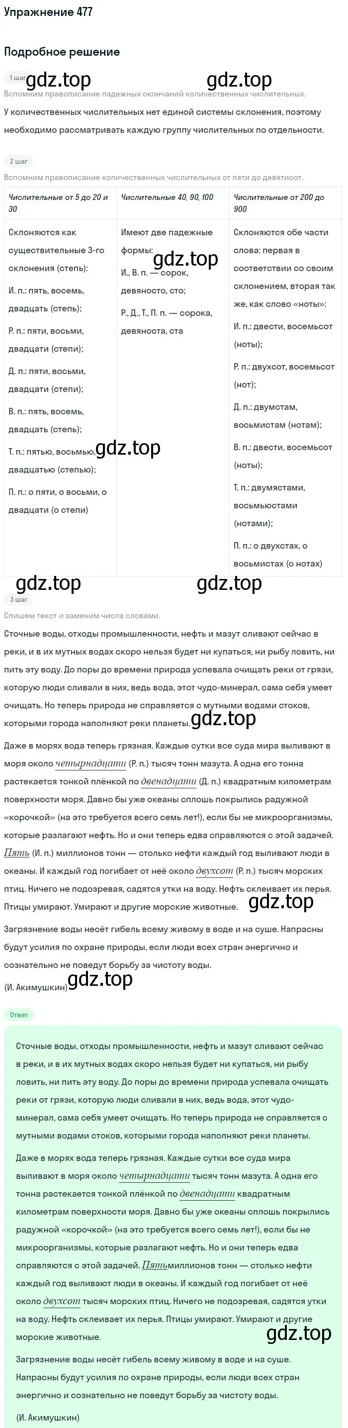 Решение номер 477 (страница 64) гдз по русскому языку 6 класс Баранов, Ладыженская, учебник 2 часть