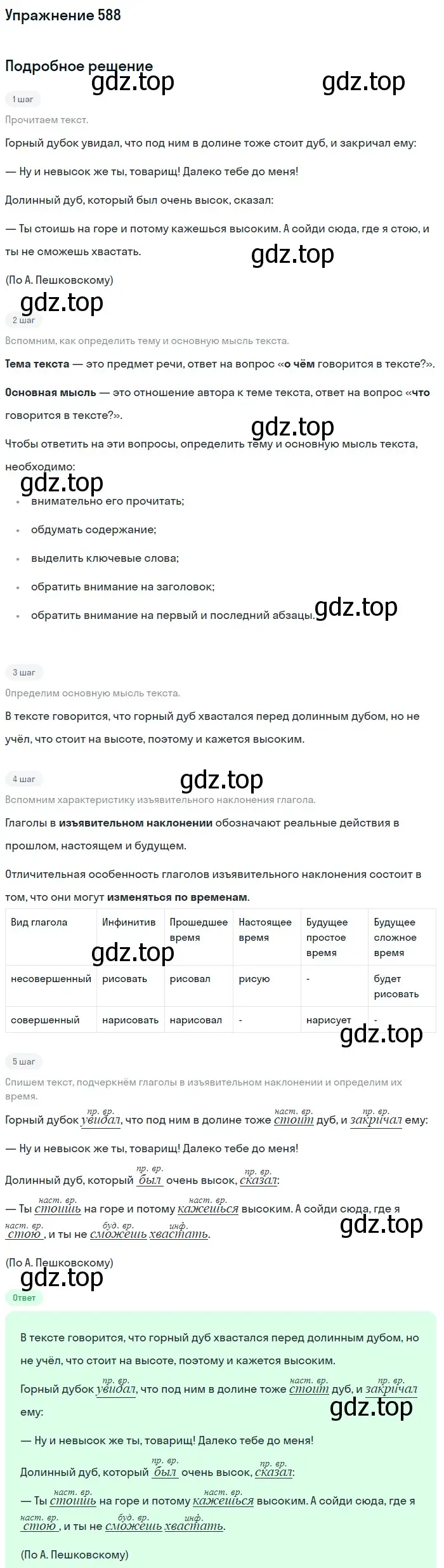 Решение номер 588 (страница 119) гдз по русскому языку 6 класс Баранов, Ладыженская, учебник 2 часть