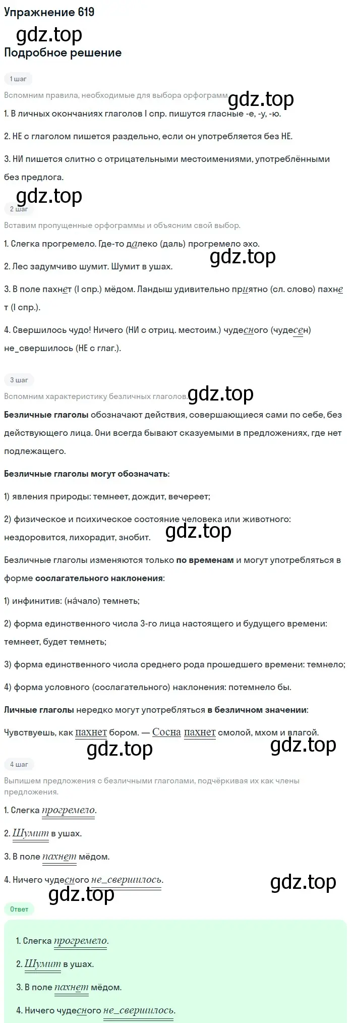 Решение номер 619 (страница 136) гдз по русскому языку 6 класс Баранов, Ладыженская, учебник 2 часть