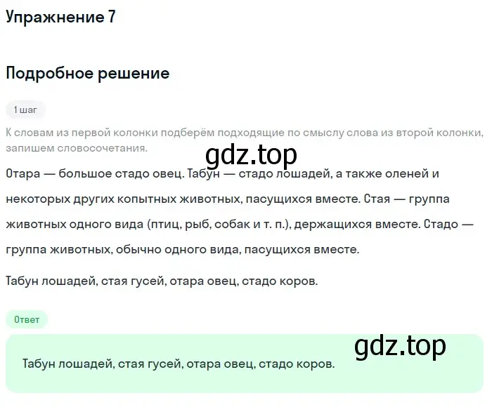 Решение номер 7 (страница 6) гдз по русскому языку 6 класс Баранов, Ладыженская, учебник 1 часть