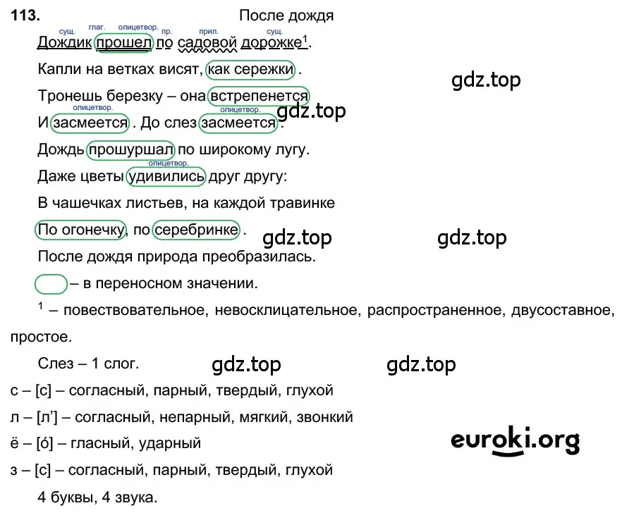 Решение 3. номер 113 (страница 56) гдз по русскому языку 6 класс Баранов, Ладыженская, учебник 1 часть