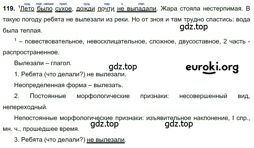 Решение 3. номер 119 (страница 58) гдз по русскому языку 6 класс Баранов, Ладыженская, учебник 1 часть