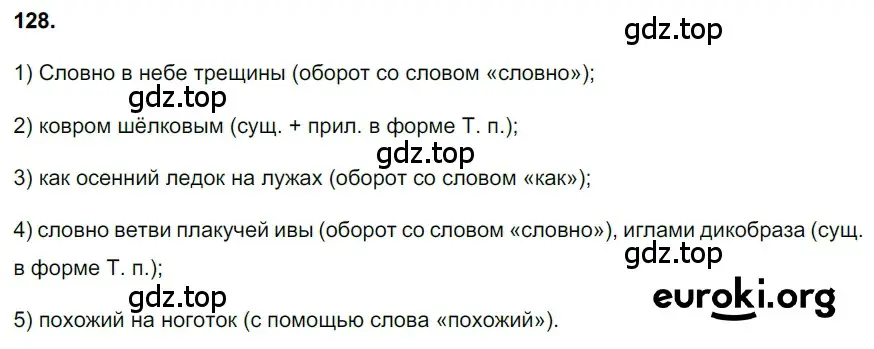 Решение 3. номер 128 (страница 61) гдз по русскому языку 6 класс Баранов, Ладыженская, учебник 1 часть