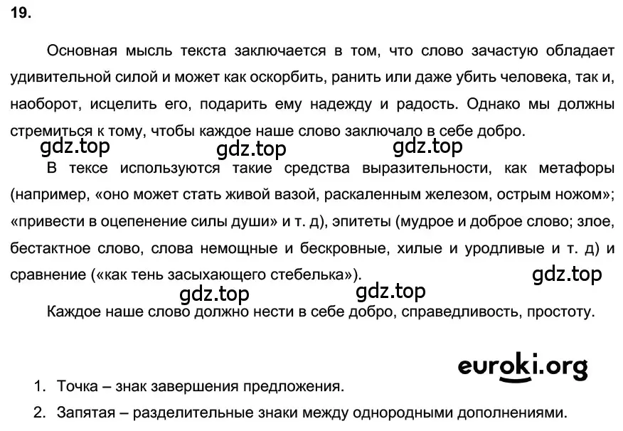 Решение 3. номер 19 (страница 11) гдз по русскому языку 6 класс Баранов, Ладыженская, учебник 1 часть