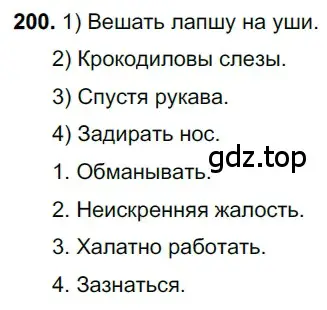 Решение 3. номер 200 (страница 98) гдз по русскому языку 6 класс Баранов, Ладыженская, учебник 1 часть