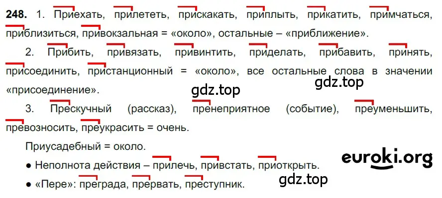 Решение 3. номер 248 (страница 122) гдз по русскому языку 6 класс Баранов, Ладыженская, учебник 1 часть