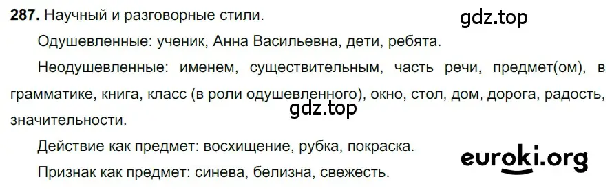 Решение 3. номер 287 (страница 138) гдз по русскому языку 6 класс Баранов, Ладыженская, учебник 1 часть