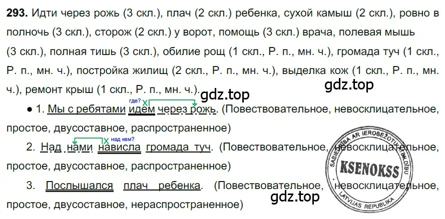 Решение 3. номер 293 (страница 140) гдз по русскому языку 6 класс Баранов, Ладыженская, учебник 1 часть