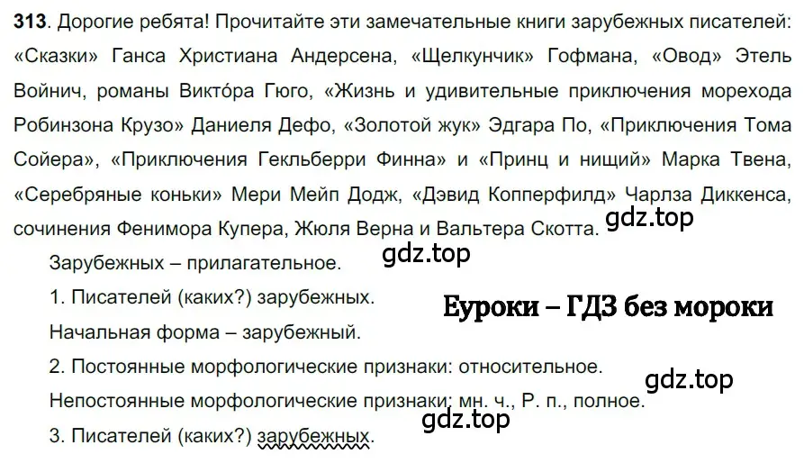 Решение 3. номер 313 (страница 147) гдз по русскому языку 6 класс Баранов, Ладыженская, учебник 1 часть