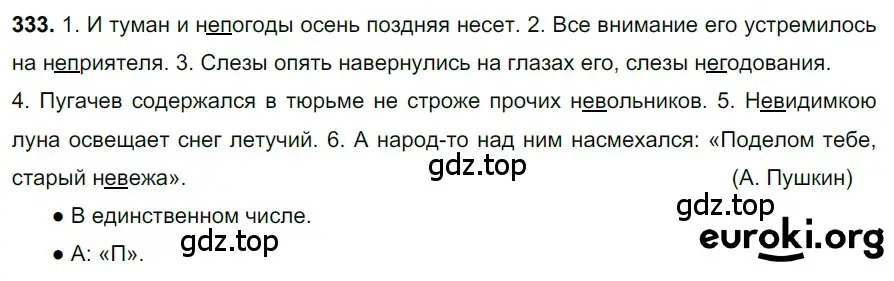 Решение 3. номер 333 (страница 156) гдз по русскому языку 6 класс Баранов, Ладыженская, учебник 1 часть