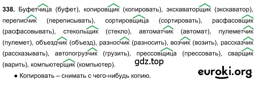 Решение 3. номер 338 (страница 158) гдз по русскому языку 6 класс Баранов, Ладыженская, учебник 1 часть