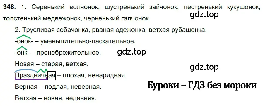 Решение 3. номер 348 (страница 162) гдз по русскому языку 6 класс Баранов, Ладыженская, учебник 1 часть