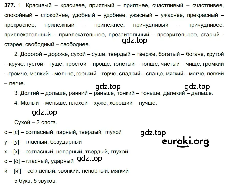 Решение 3. номер 377 (страница 11) гдз по русскому языку 6 класс Баранов, Ладыженская, учебник 2 часть