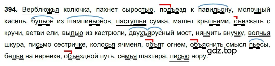 Решение 3. номер 394 (страница 21) гдз по русскому языку 6 класс Баранов, Ладыженская, учебник 2 часть