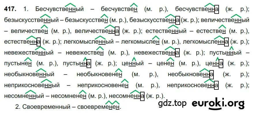 Решение 3. номер 417 (страница 32) гдз по русскому языку 6 класс Баранов, Ладыженская, учебник 2 часть