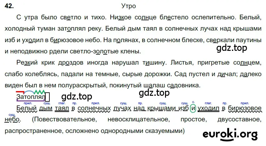 Решение 3. номер 42 (страница 21) гдз по русскому языку 6 класс Баранов, Ладыженская, учебник 1 часть