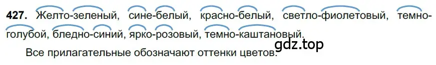 Решение 3. номер 427 (страница 37) гдз по русскому языку 6 класс Баранов, Ладыженская, учебник 2 часть