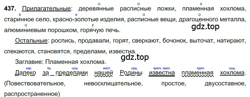 Решение 3. номер 437 (страница 41) гдз по русскому языку 6 класс Баранов, Ладыженская, учебник 2 часть