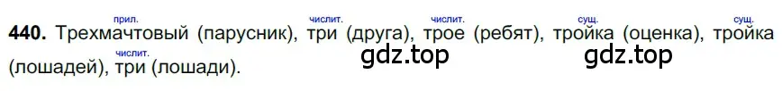 Решение 3. номер 440 (страница 44) гдз по русскому языку 6 класс Баранов, Ладыженская, учебник 2 часть