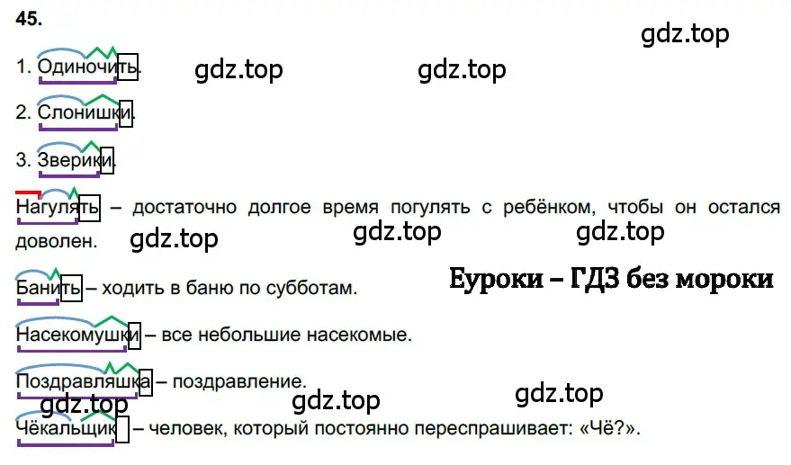 Решение 3. номер 45 (страница 22) гдз по русскому языку 6 класс Баранов, Ладыженская, учебник 1 часть