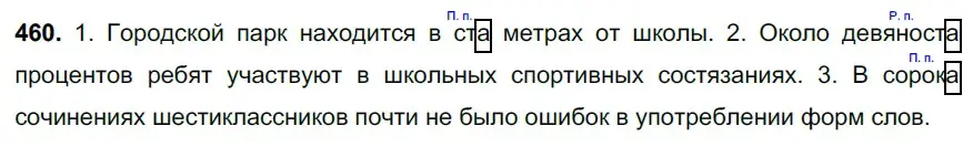 Решение 3. номер 460 (страница 54) гдз по русскому языку 6 класс Баранов, Ладыженская, учебник 2 часть