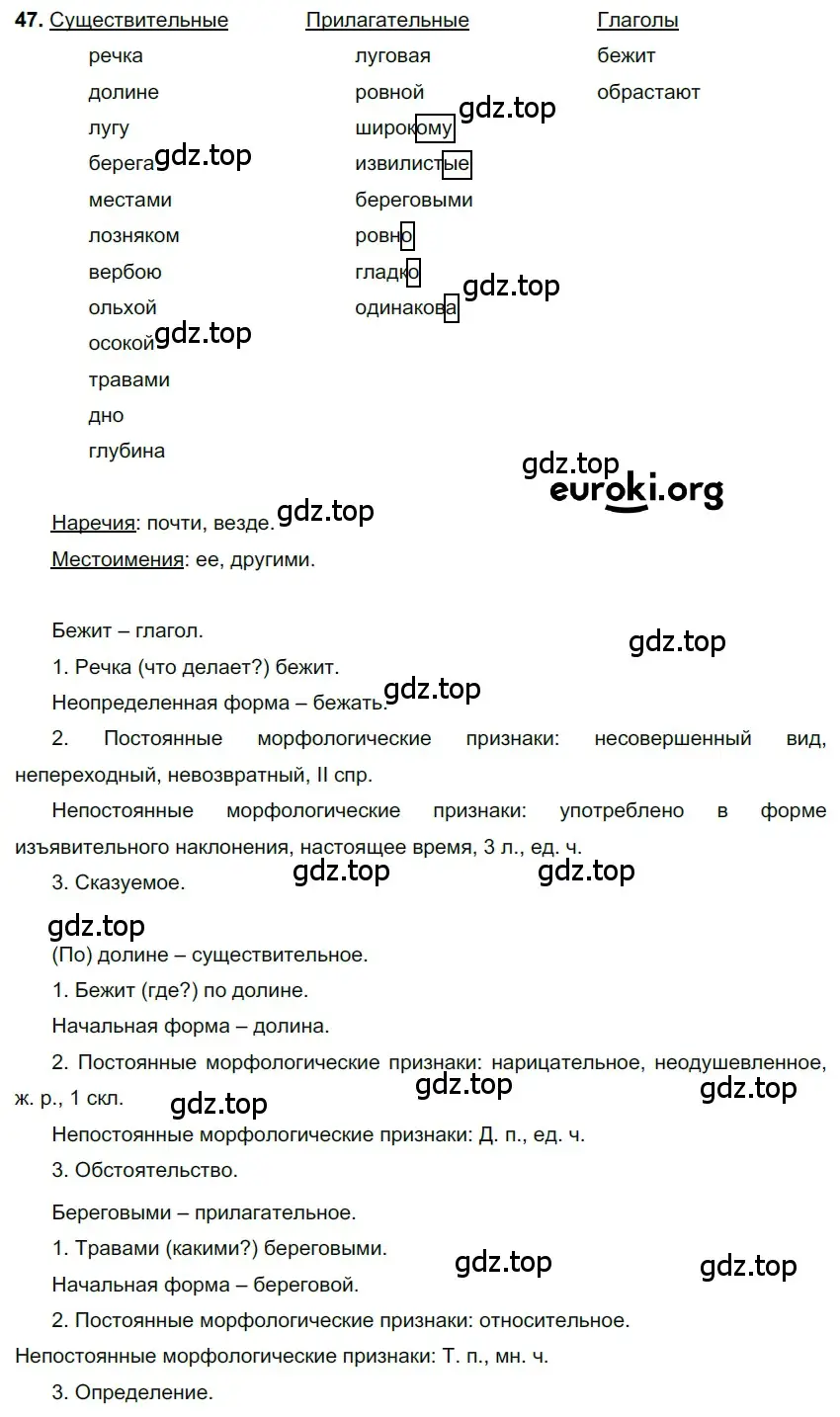 Решение 3. номер 47 (страница 24) гдз по русскому языку 6 класс Баранов, Ладыженская, учебник 1 часть