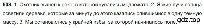 Решение 3. номер 503 (страница 78) гдз по русскому языку 6 класс Баранов, Ладыженская, учебник 2 часть