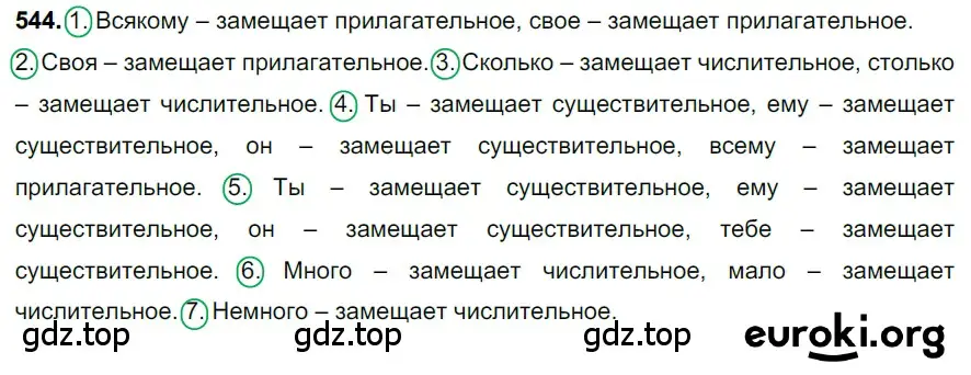 Решение 3. номер 544 (страница 97) гдз по русскому языку 6 класс Баранов, Ладыженская, учебник 2 часть