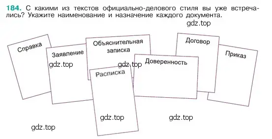 Условие номер 184 (страница 98) гдз по русскому языку 6 класс Баранов, Ладыженская, учебник 1 часть