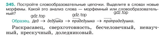 Условие номер 345 (страница 177) гдз по русскому языку 6 класс Баранов, Ладыженская, учебник 1 часть