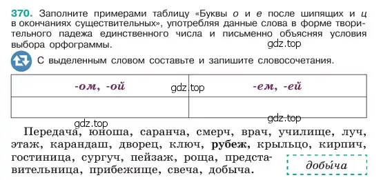 Условие номер 370 (страница 186) гдз по русскому языку 6 класс Баранов, Ладыженская, учебник 1 часть