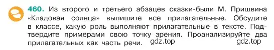 Условие номер 460 (страница 31) гдз по русскому языку 6 класс Баранов, Ладыженская, учебник 2 часть