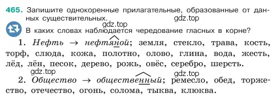 Условие номер 465 (страница 33) гдз по русскому языку 6 класс Баранов, Ладыженская, учебник 2 часть