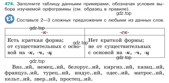 Условие номер 474 (страница 37) гдз по русскому языку 6 класс Баранов, Ладыженская, учебник 2 часть