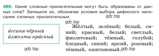 Условие номер 480 (страница 40) гдз по русскому языку 6 класс Баранов, Ладыженская, учебник 2 часть