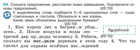 Условие номер 64 (страница 32) гдз по русскому языку 6 класс Баранов, Ладыженская, учебник 1 часть