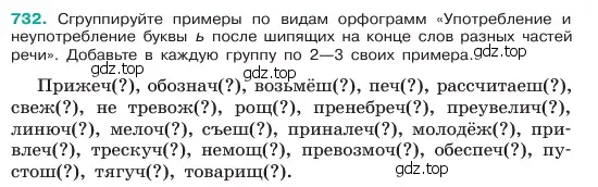 Условие номер 732 (страница 165) гдз по русскому языку 6 класс Баранов, Ладыженская, учебник 2 часть