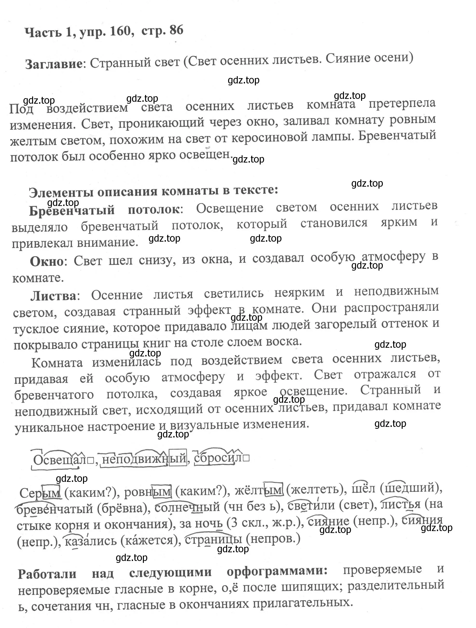 Решение номер 160 (страница 86) гдз по русскому языку 6 класс Баранов, Ладыженская, учебник 1 часть