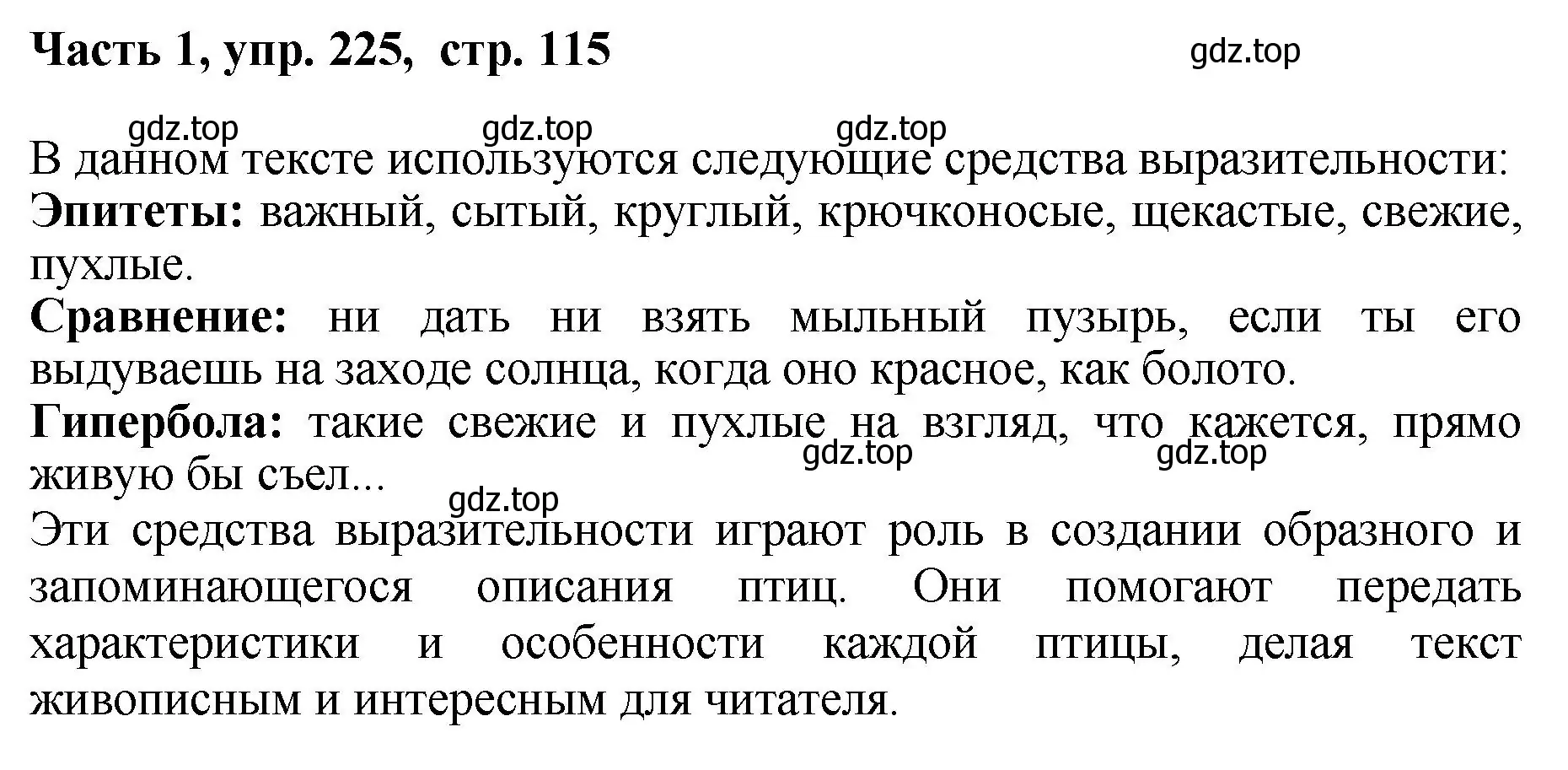 Решение номер 225 (страница 115) гдз по русскому языку 6 класс Баранов, Ладыженская, учебник 1 часть